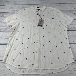 NEW Chubbies Mens All Stars No Stripes Resort Weave Friday Shirt Button Up Sz L